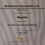 Patenschaftsurkunde Wapitis