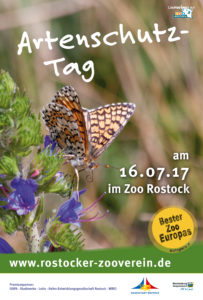 Plakat Artenschutztag 2017 vom Rostocker Zooverein im Rostocker Zoo