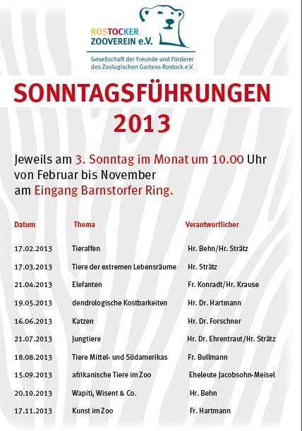 Sonntagsführungen 2013