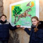 Die neunjährigen Perry und Lea aus der 3. Klasse Lichtenhagen Dorf.