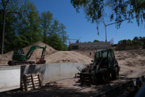 Blick über die Polarium-Baustelle